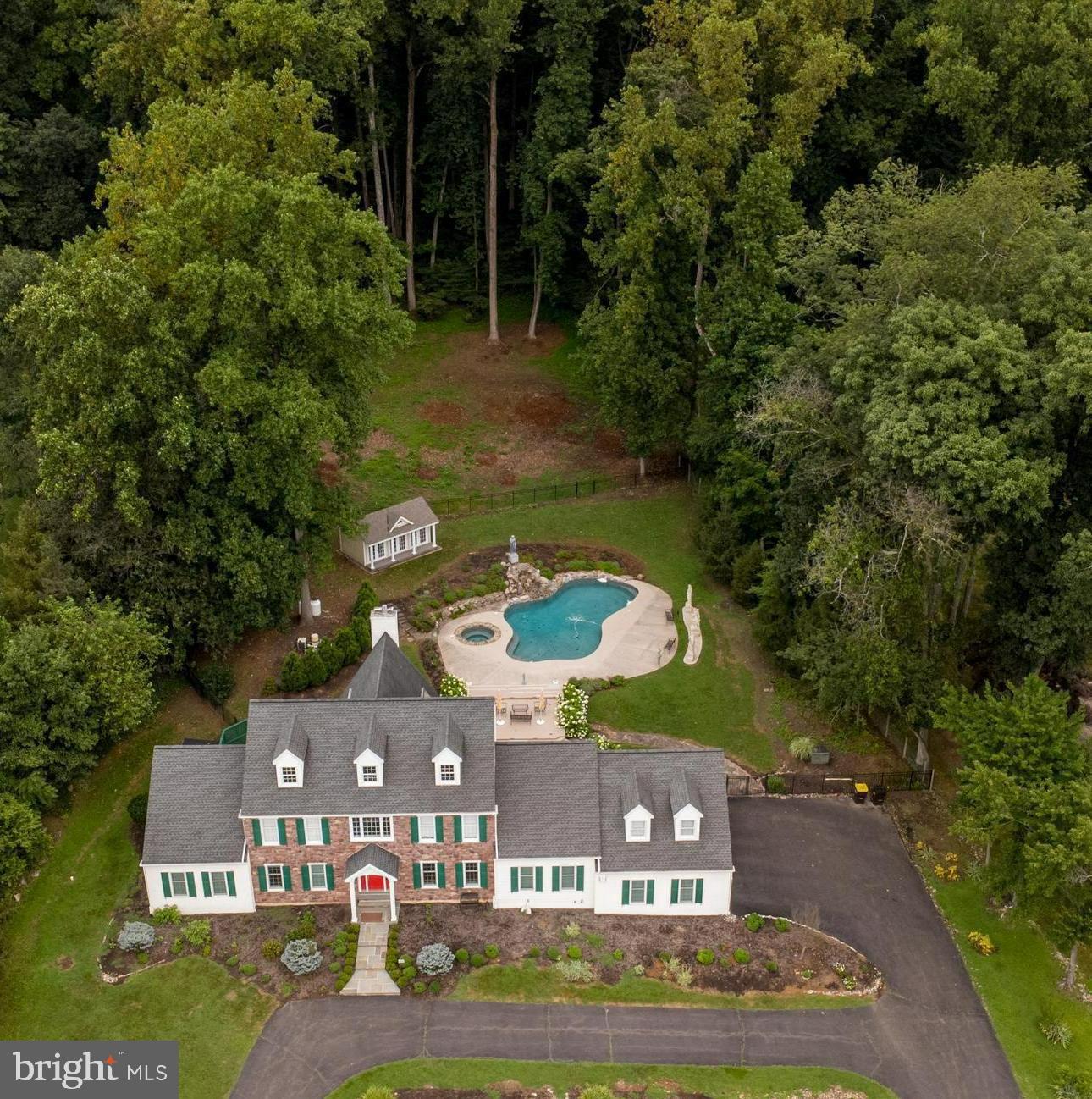 5584 Lower Mountain Road New Hope, PA 18938 - Photo 51 of 58 an aerial view of a house