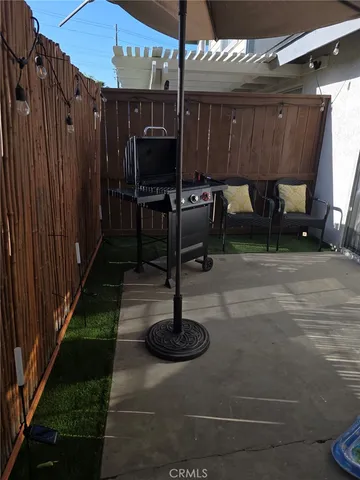 a view of outdoor space with seating area