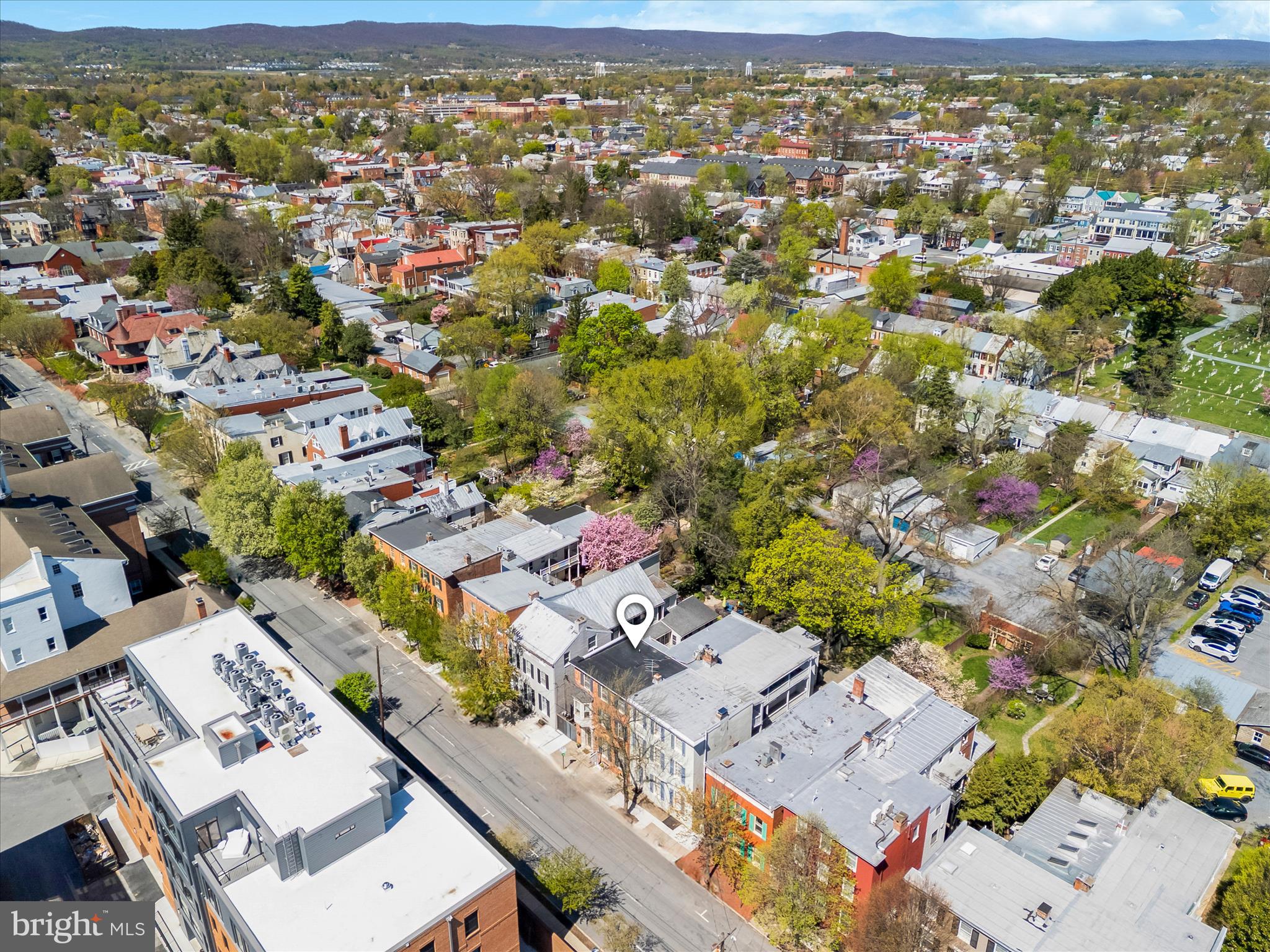225 East 2nd Street Frederick, MD 21701 - Photo 94 of 125 an aerial view of a city with lots of residential buildings