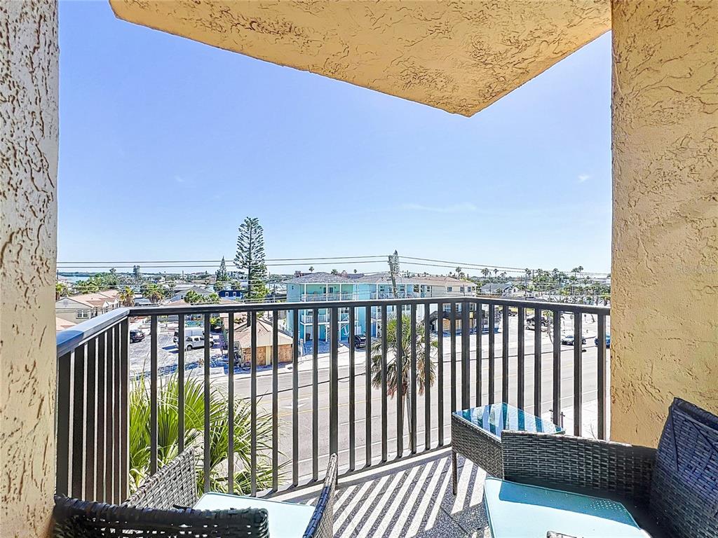 14146 Gulf Boulevard, Unit 3A Madeira Beach, FL 33708 - Photo 22 of 29 a view of a balcony with city view