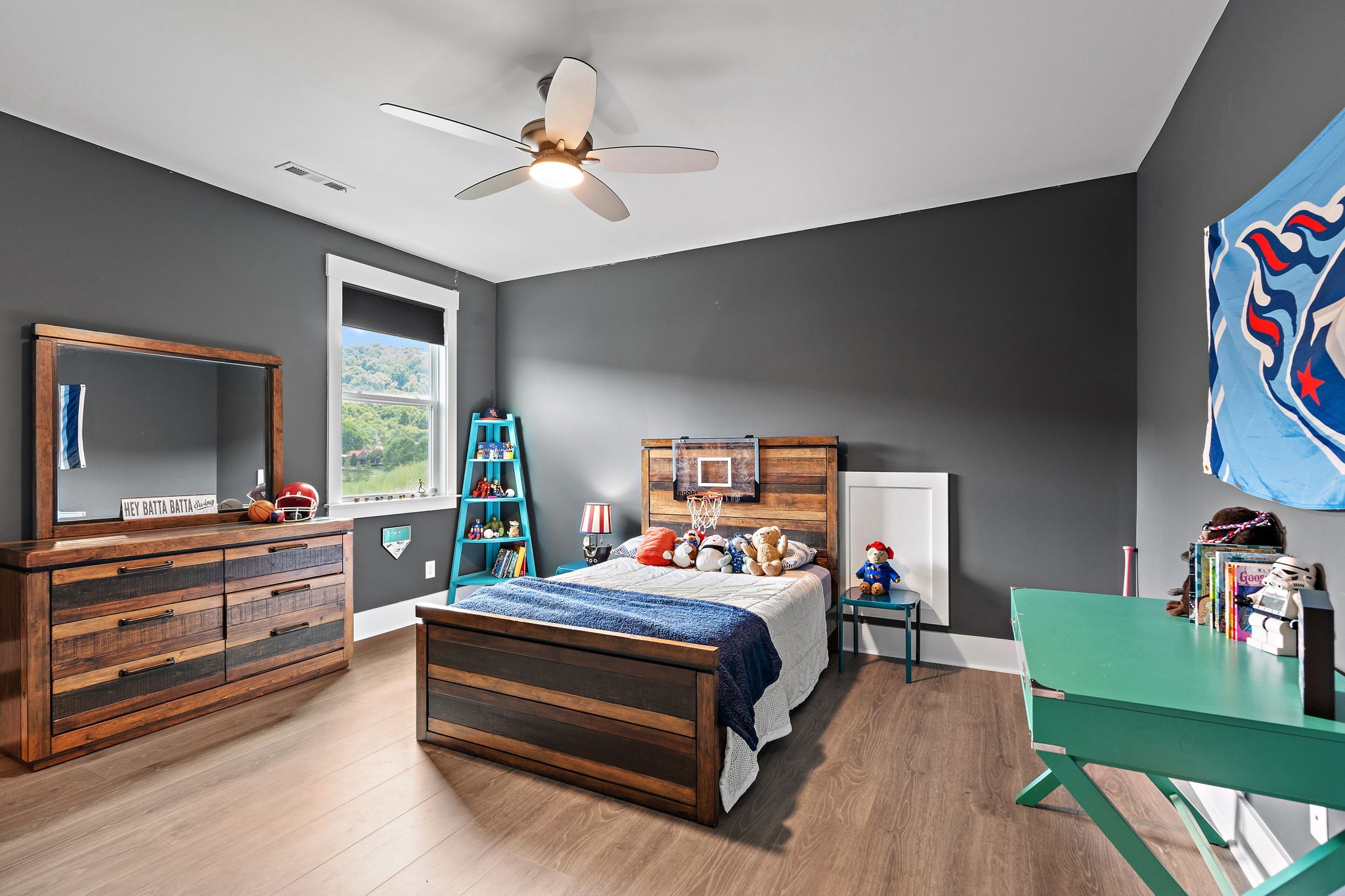 7276 Murrel Drive Franklin, TN 37064 - Photo 41 of 62 a bedroom with a bed and a flat screen tv