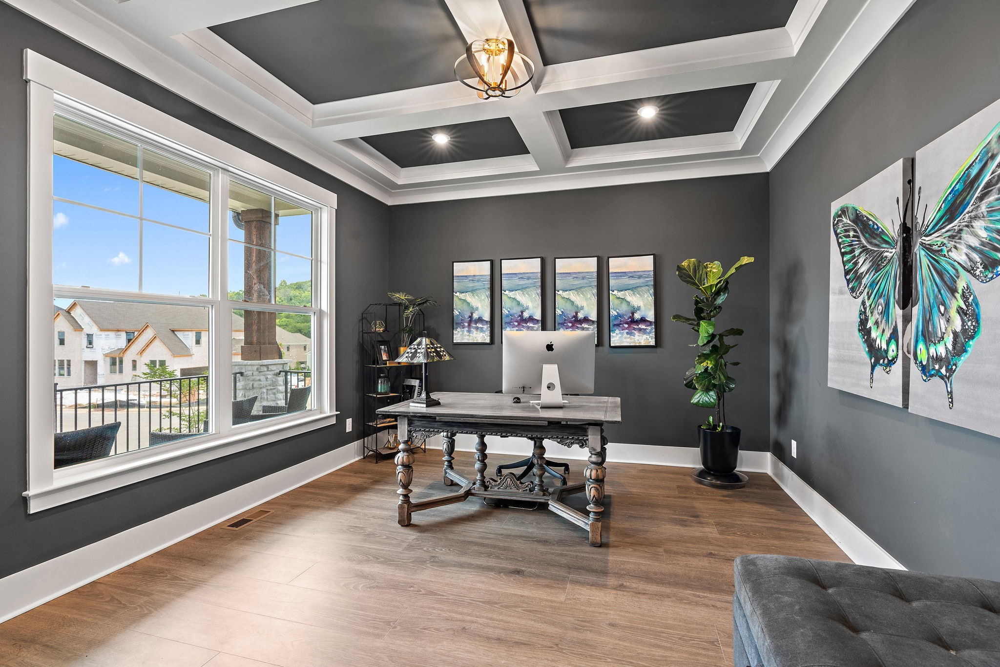 7276 Murrel Drive Franklin, TN 37064 - Photo 6 of 62 a view of a dining room with furniture large windows and wooden floor