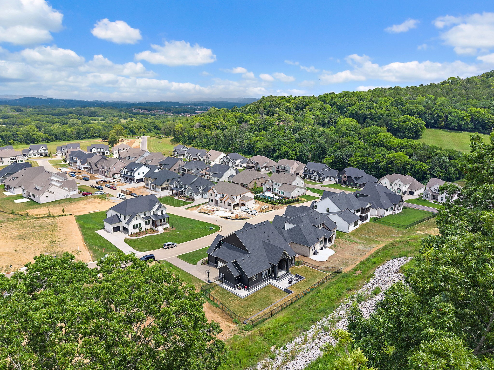 7276 Murrel Drive Franklin, TN 37064 - Photo 62 of 62 an aerial view of residential houses with outdoor space