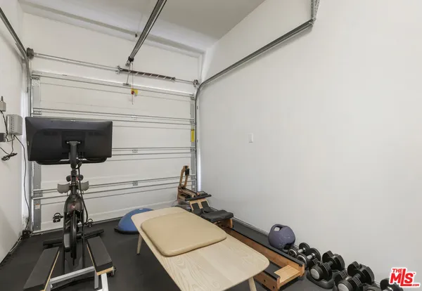 view of a room with gym equipment