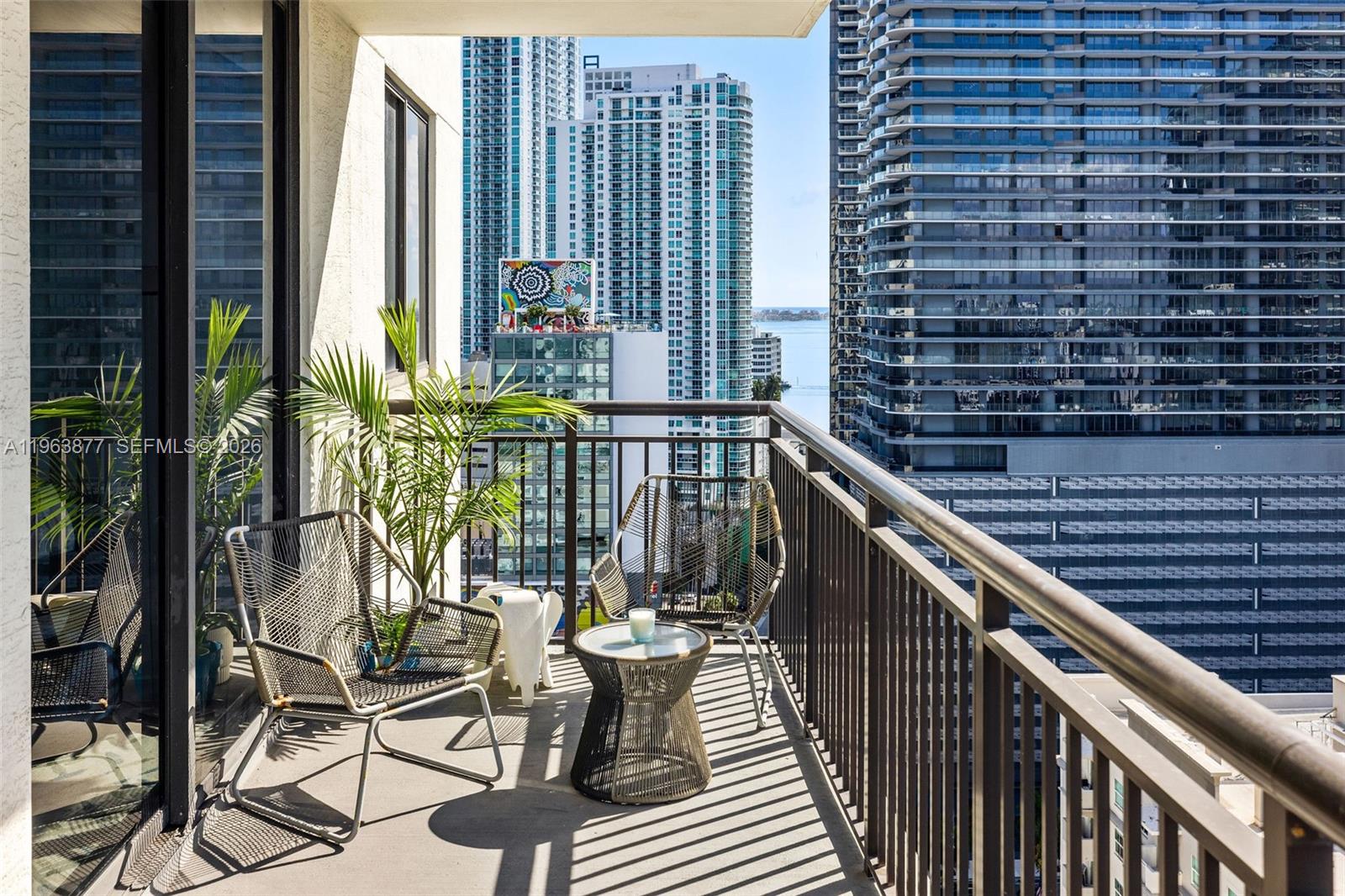 999 Southwest 1st Avenue, Unit 2303 Miami, FL 33130 - Photo 6 of 44 a balcony with view of outdoor space