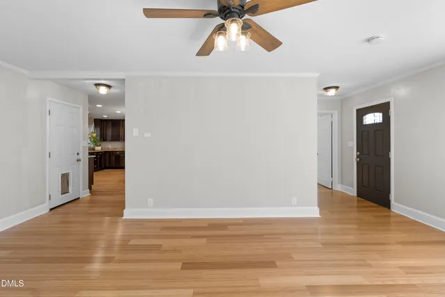 a view of a pathway of a building