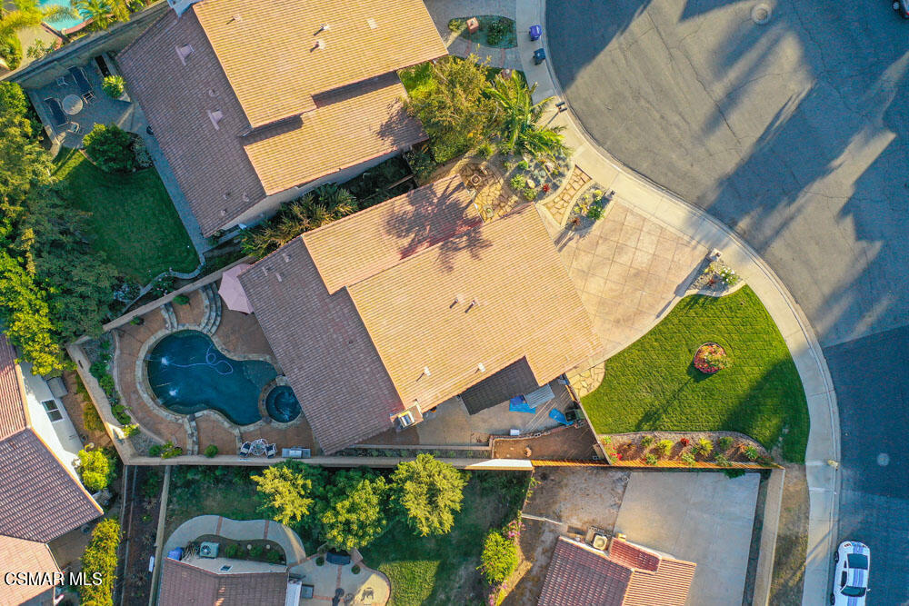 13520 Bear Valley Road Moorpark, CA 93021 - Photo 52 of 53 an aerial view of a house with a yard basket ball court and a basket ball poll