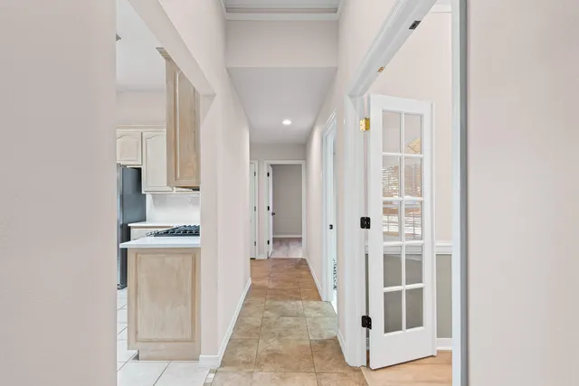 a bathroom with a double vanity sink and a