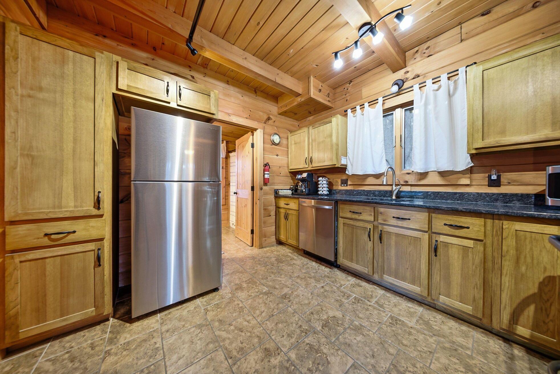 15399 Clapper Hollow Road Laurelville, OH 43135 - Photo 17 of 61 Fully Equipped Kitchen with Granite Countertops and Stainless Steel Appliances including New Refrigerator and Dishwasher (2024)
