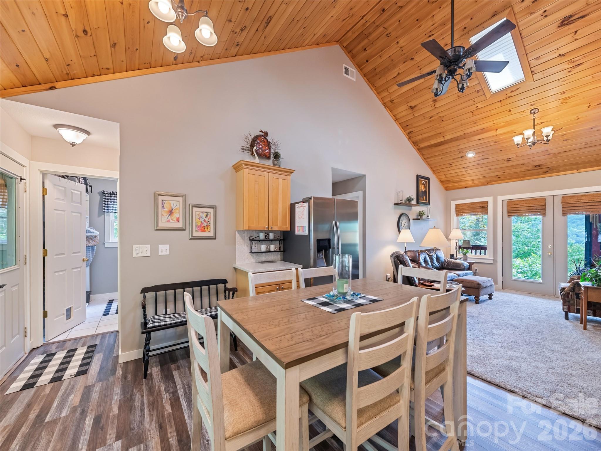 70 Lollis Lane Bryson City, NC 28713 - Photo 25 of 39 a view of a dining room with furniture window and outside view