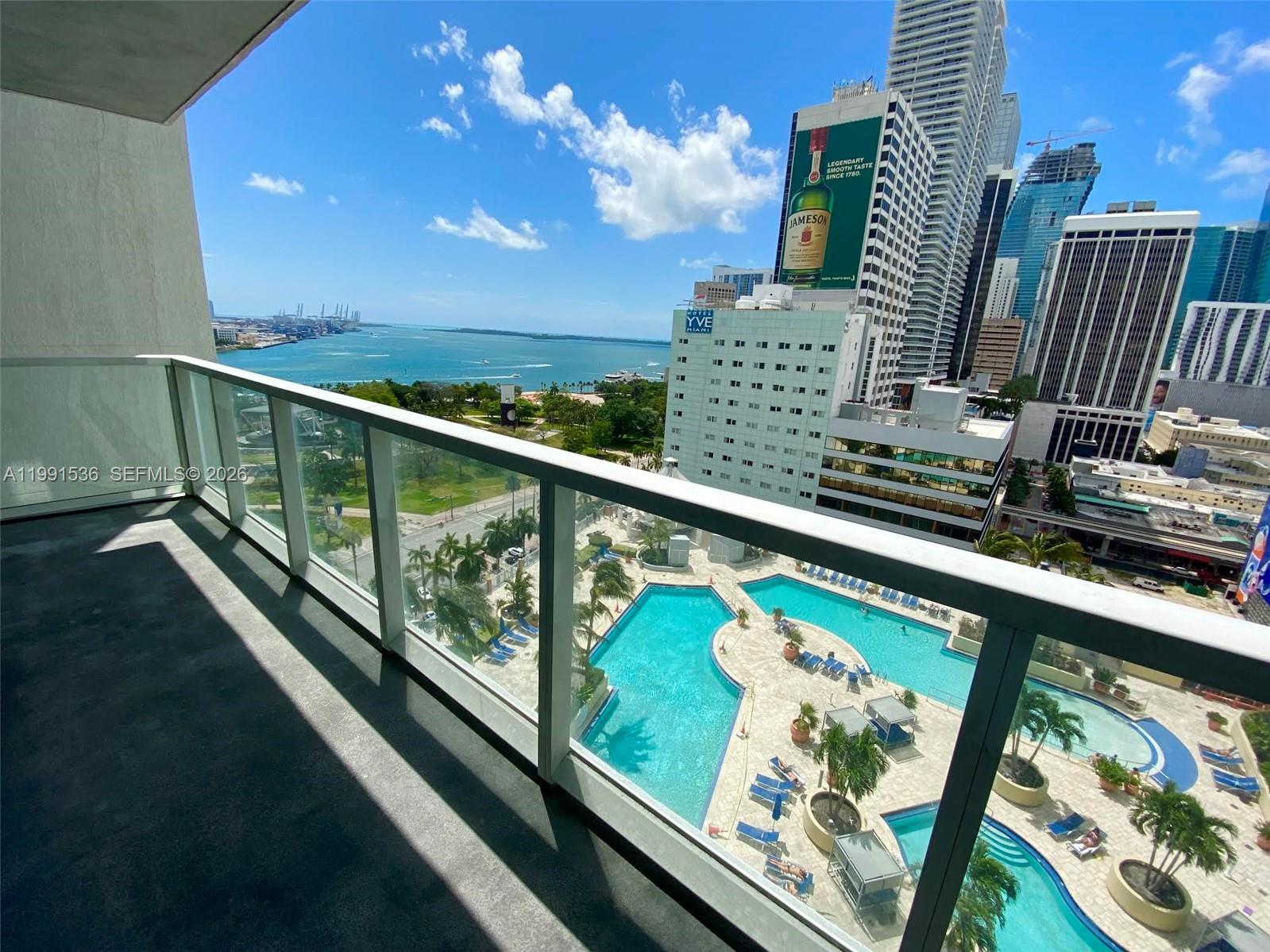 244 Biscayne Boulevard, Unit 1605 Miami, FL 33132 - Photo 29 of 46 a view of balcony with furniture
