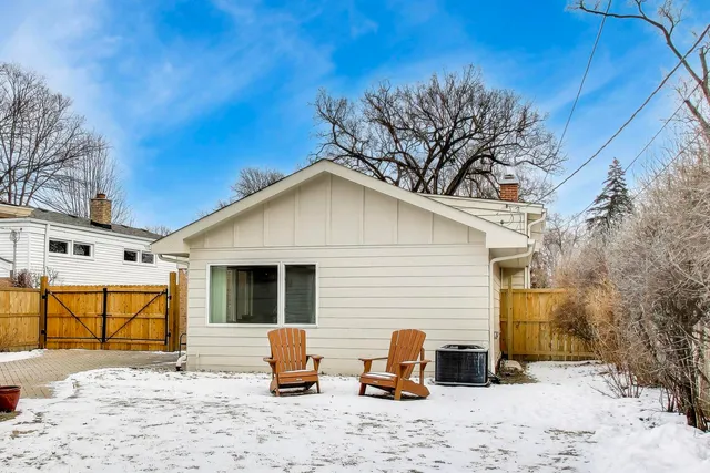 a view of a terrace with a snow
