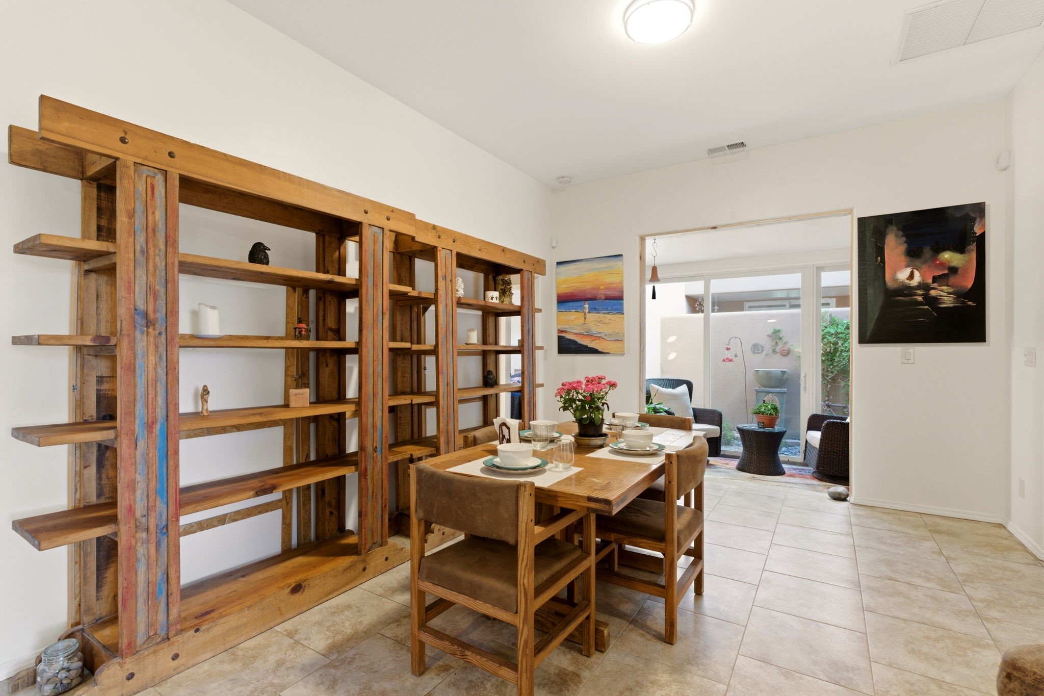 3 Silver Buckle Road Santa Fe, NM 87508 - Photo 12 of 34 Dining area with tiled floors