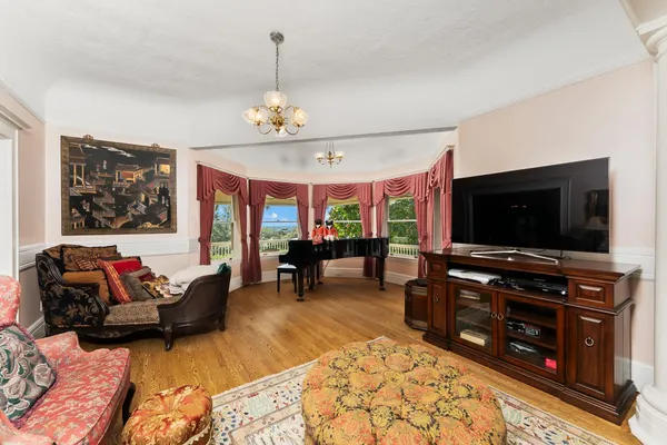a view of an entryway wooden floor
