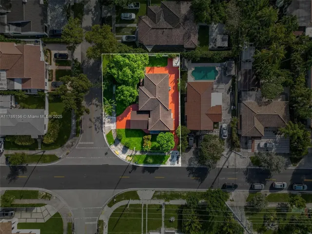 a house view with a garden space