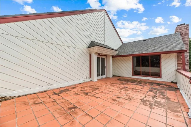 a backyard of a house