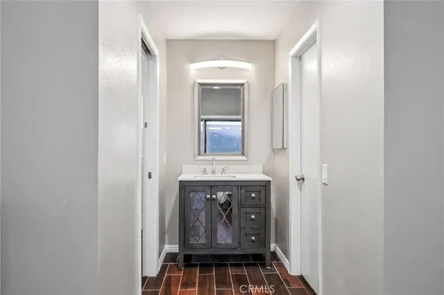 a view of a hallway with entryway