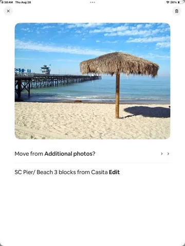 a view of a bench in a patio