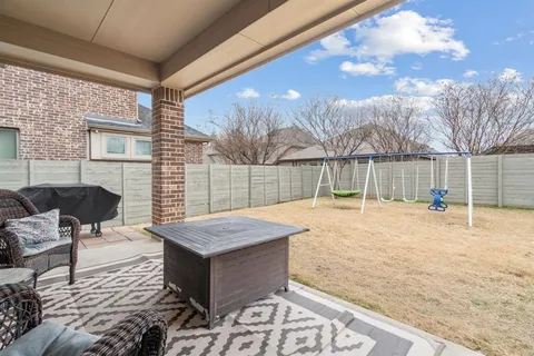 a outdoor space with a barbeque