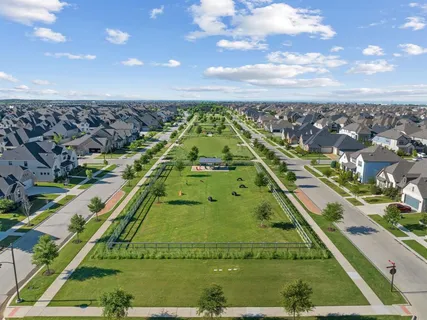 an aerial view of a football ground