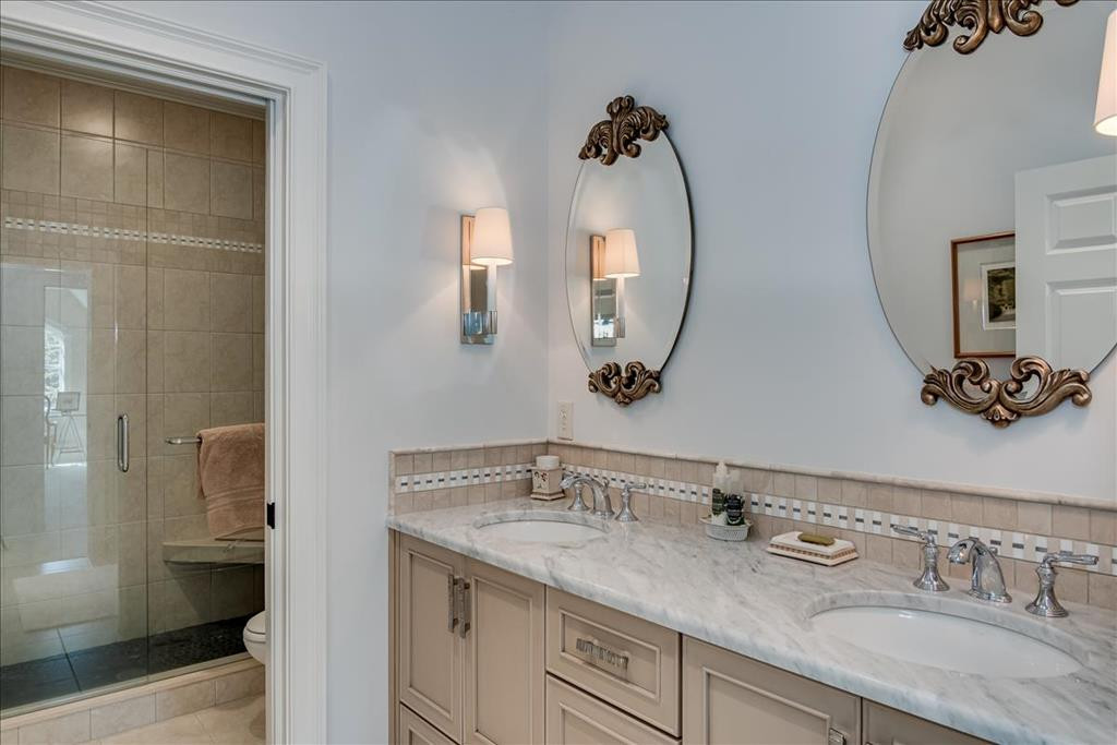 188 Squirrel Road Salley, SC 29137 - Photo 20 of 31 a bathroom with a granite countertop sink and a mirror
