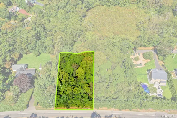 a view of a field with an ocean