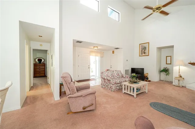 a living room with furniture and a couch