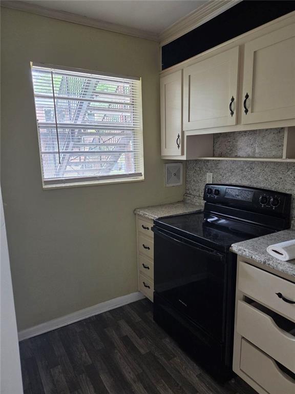510 Coventry Road, Unit 3A Decatur, GA 30030 - Photo 9 of 24 a kitchen with granite countertop white cabinets and black appliances