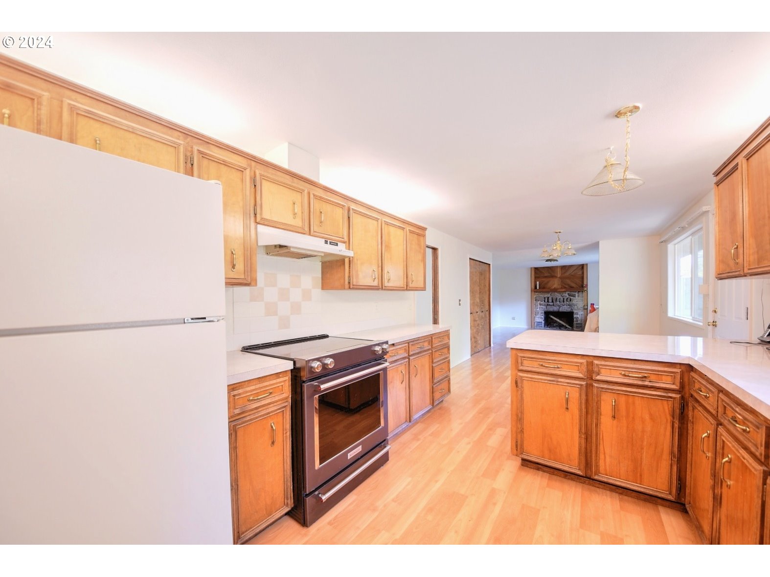 443 South 68th Place Springfield, OR 97478 - Photo 10 of 32 a kitchen with stainless steel appliances granite countertop a stove a sink and a refrigerator