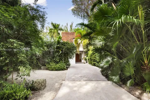 a view of a garden with plants