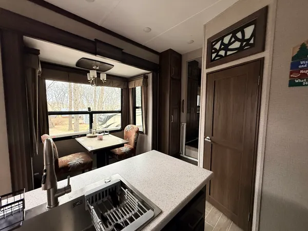 a very nice looking room with a large window