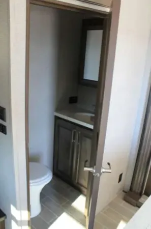 a bathroom with a sink and a toilet