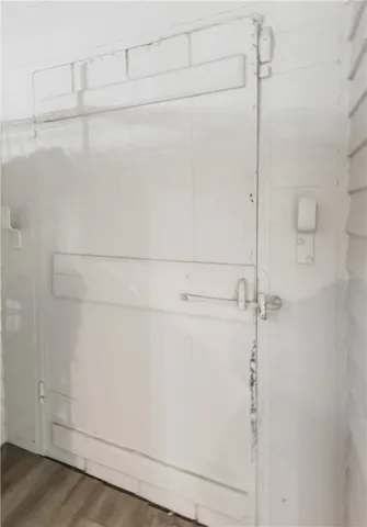 a view of staircase with white walls and white walls