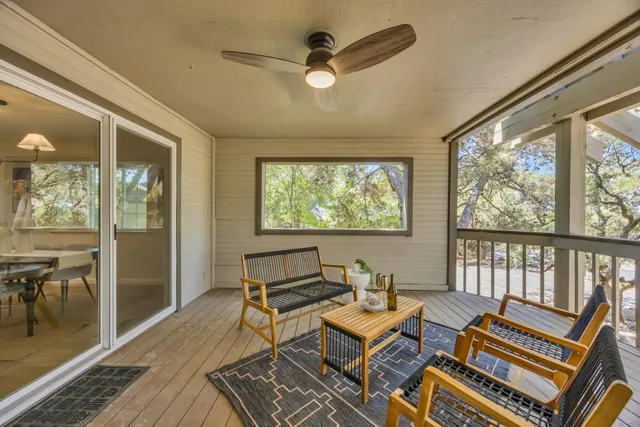 a view of a backyard of the house