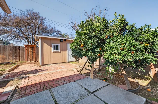 a backyard of a house