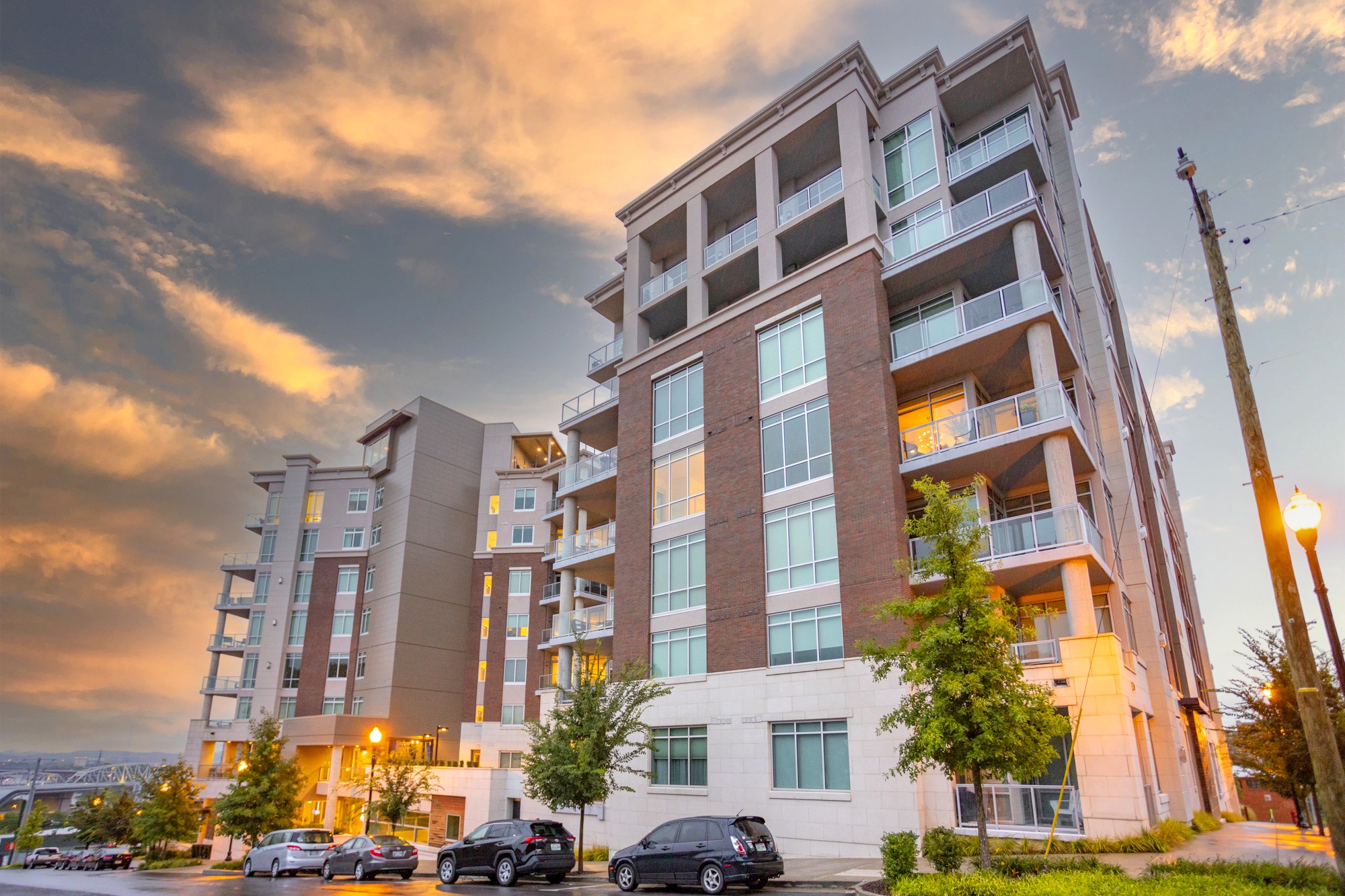 20 Rutledge Street, Unit 104 Nashville, TN 37210 - Photo 2 of 35 a front view of a multi story building