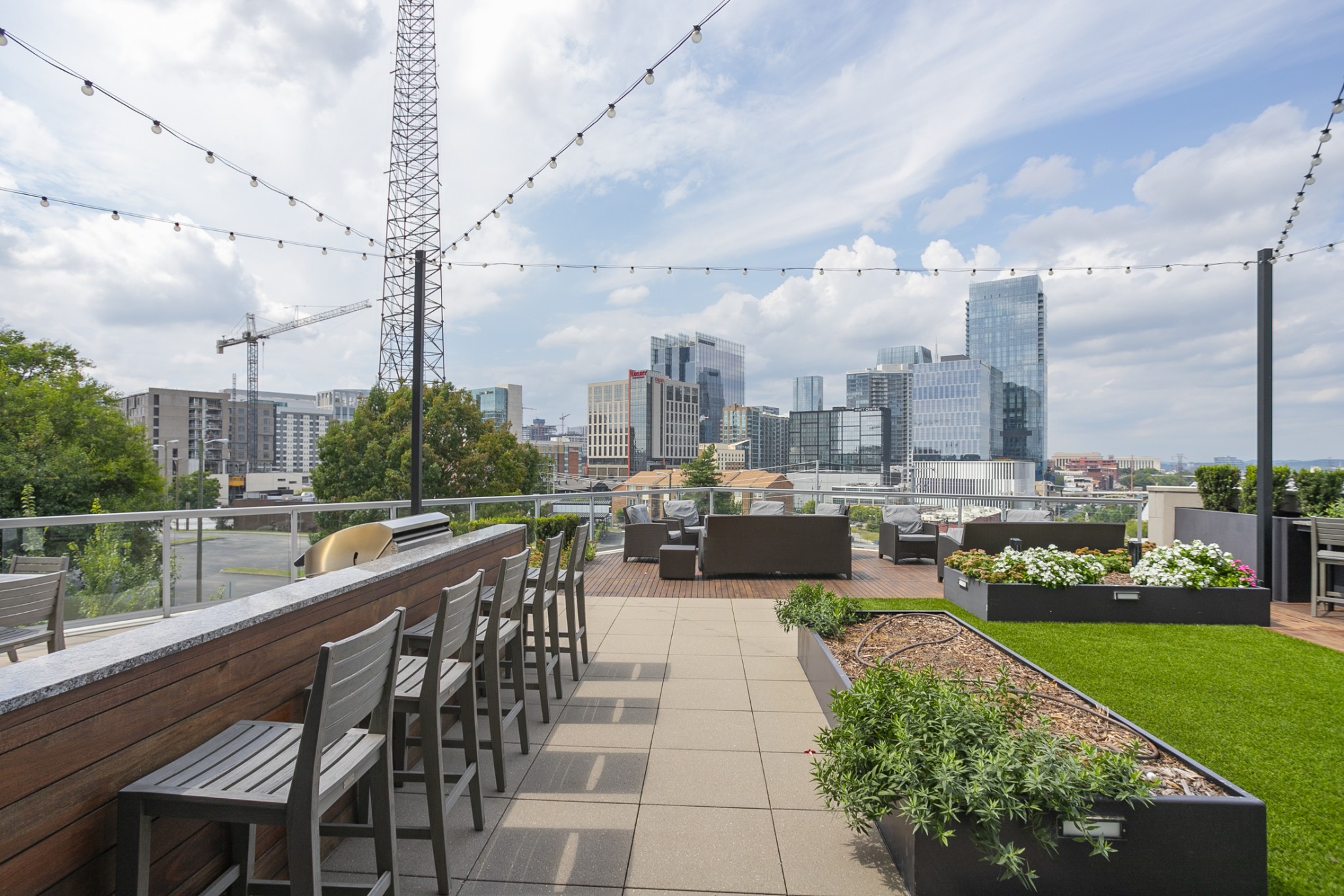 20 Rutledge Street, Unit 104 Nashville, TN 37210 - Photo 31 of 35 a view of a city from a terrace