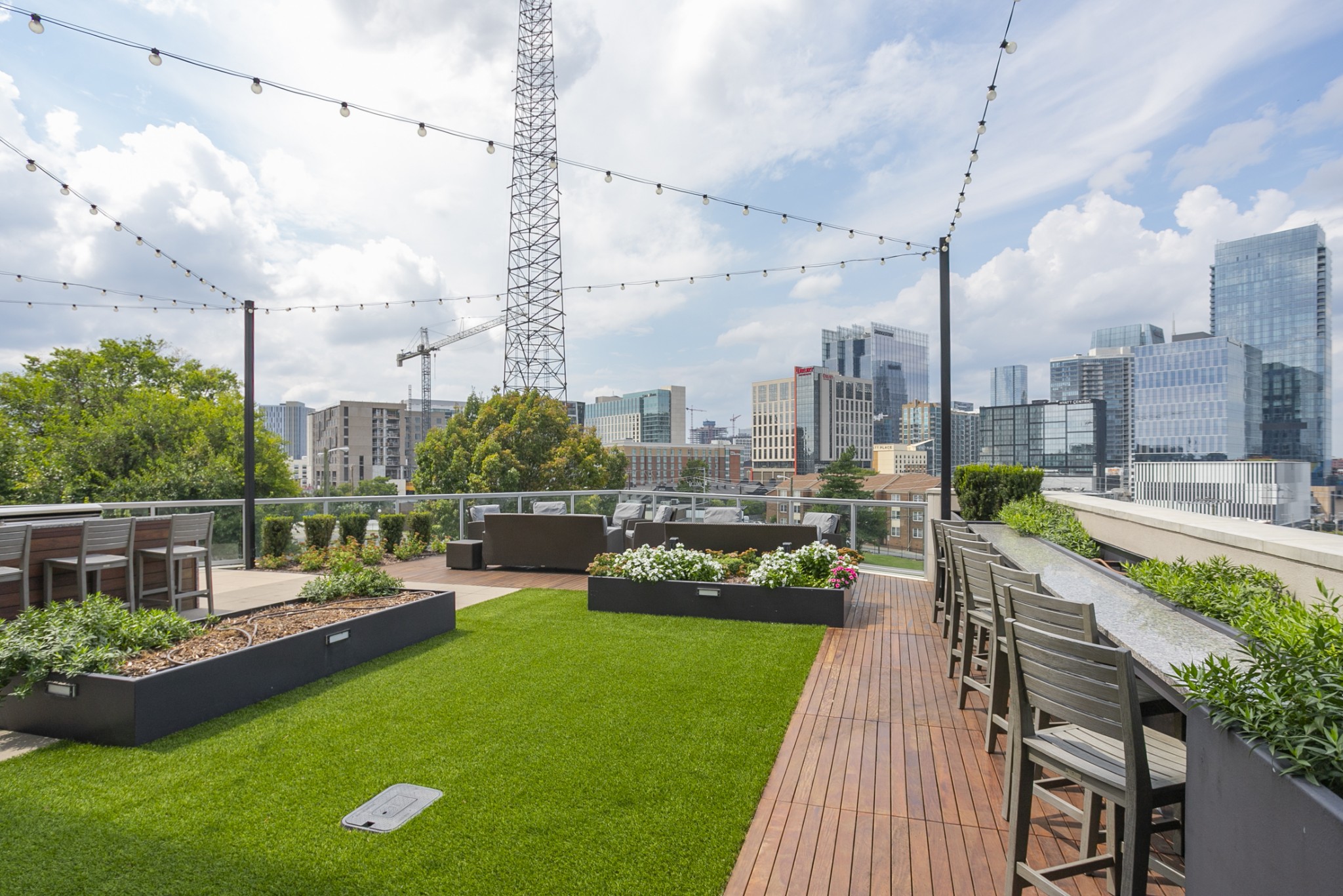 20 Rutledge Street, Unit 104 Nashville, TN 37210 - Photo 32 of 35 a view of a city from a patio