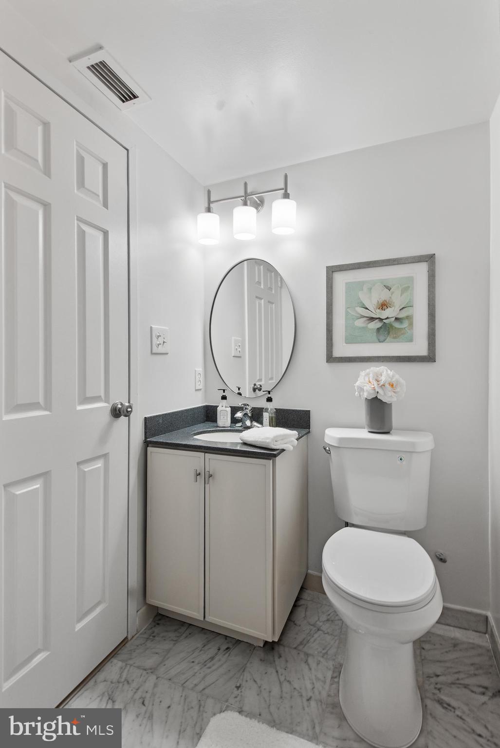 11600 Stoneview Square, Unit 60/2B Reston, VA 20191 - Photo 6 of 27 a bathroom with a toilet a sink and a mirror