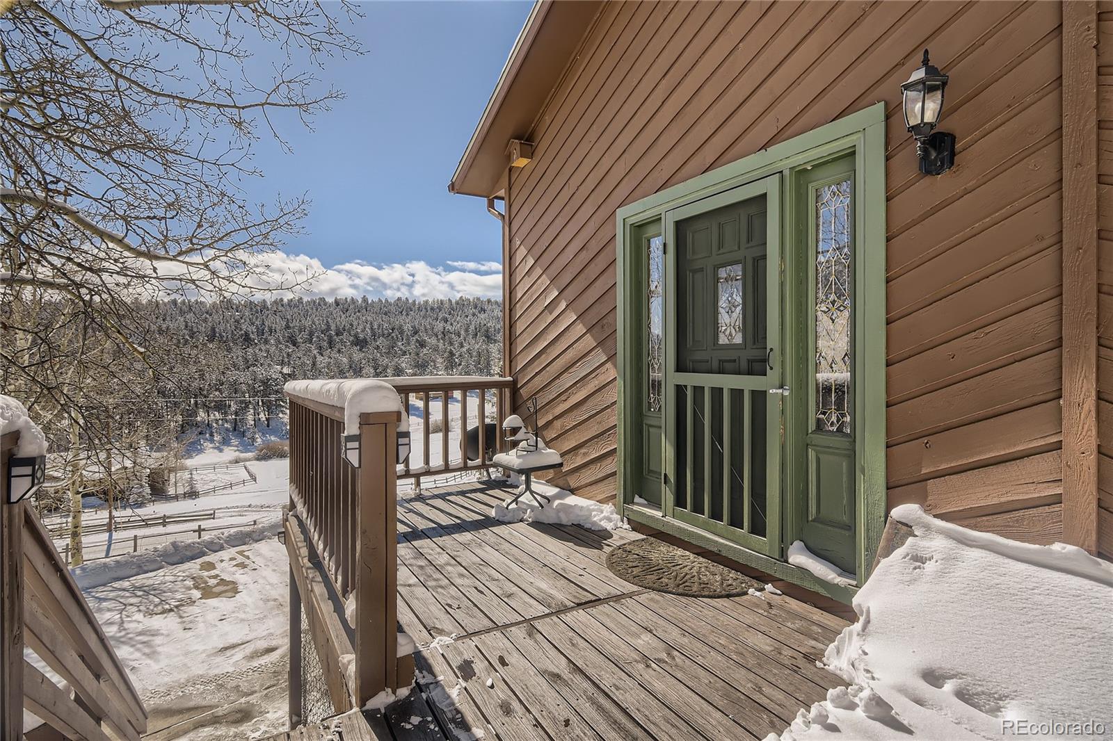 1749 County Road 72 Bailey, CO 80421 - Photo 3 of 35 a view of a balcony with chairs