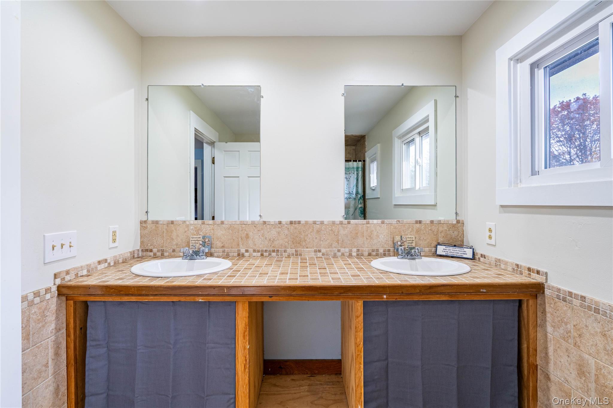 67 Whitlock Road Otisville, NY 10963 - Photo 34 of 50 a bathroom with a sink and a mirror