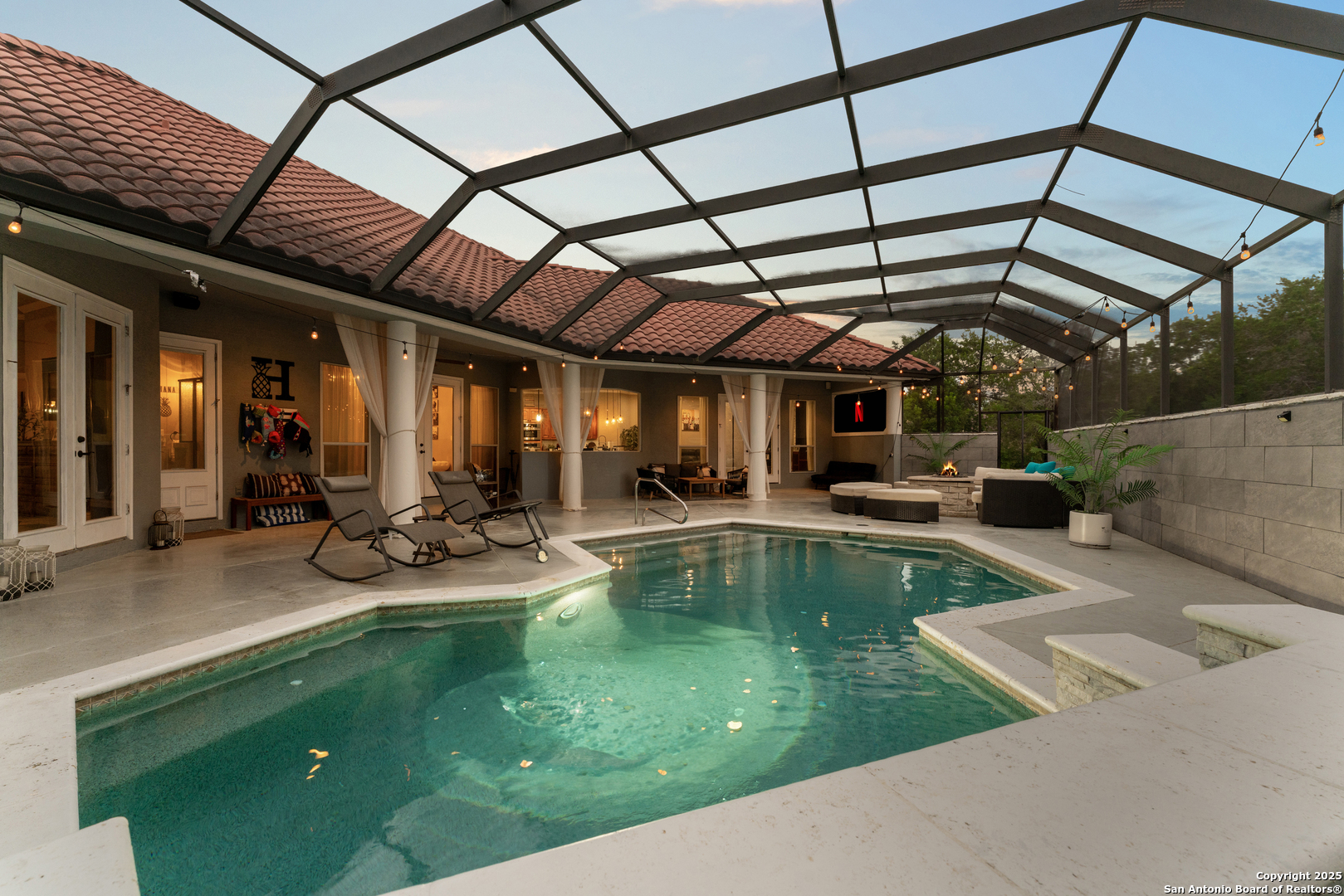 27906 Bogen Road New Braunfels, TX 78132 - Photo 46 of 49 a view of swimming pool with outdoor seating