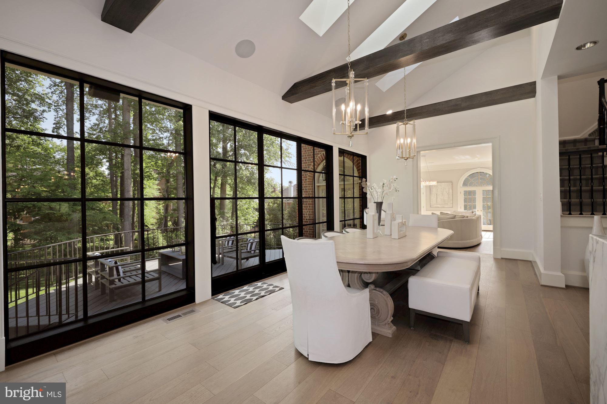 1098 Mill Ridge McLean, VA 22102 - Photo 20 of 62 Breakfast Room with Accordion Door and Oak Beams