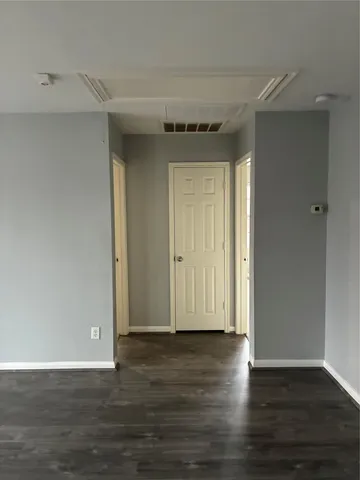 a view of wooden door