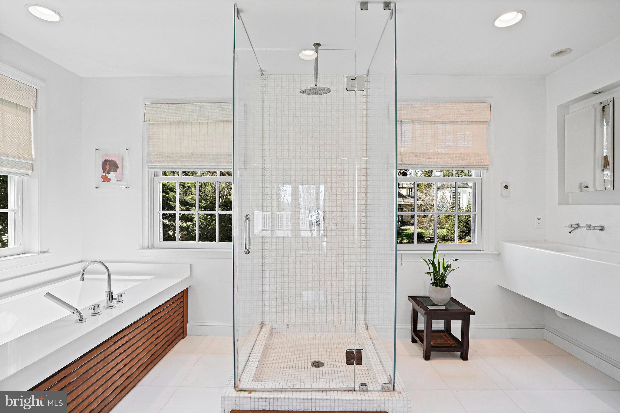 3045 Chain Bridge Road Northwest Washington, DC 20016 - Photo 21 of 50 Sleek shower, double sink, private toilet