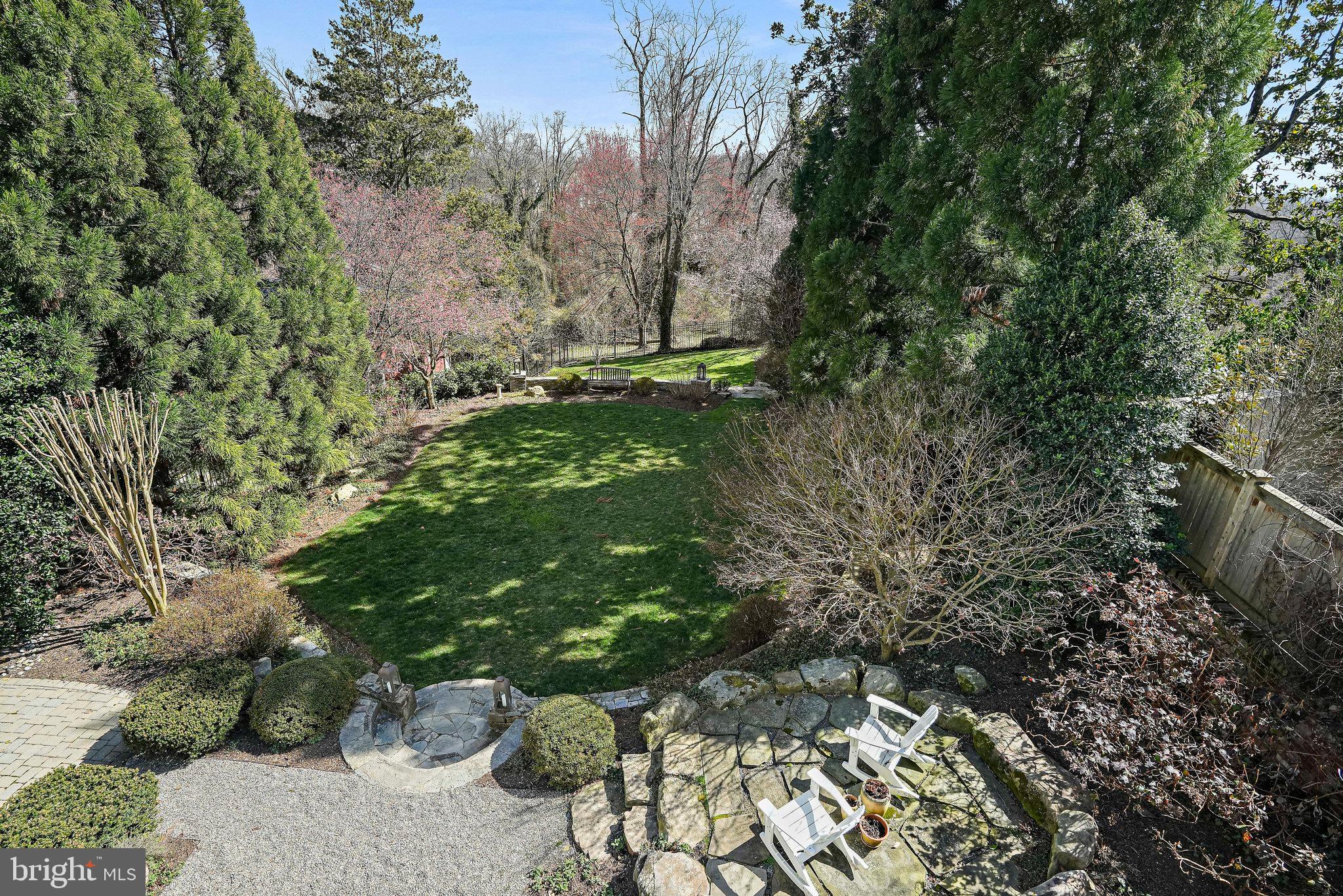 3045 Chain Bridge Road Northwest Washington, DC 20016 - Photo 27 of 50 Winter view of garden from the 2nd floor deck