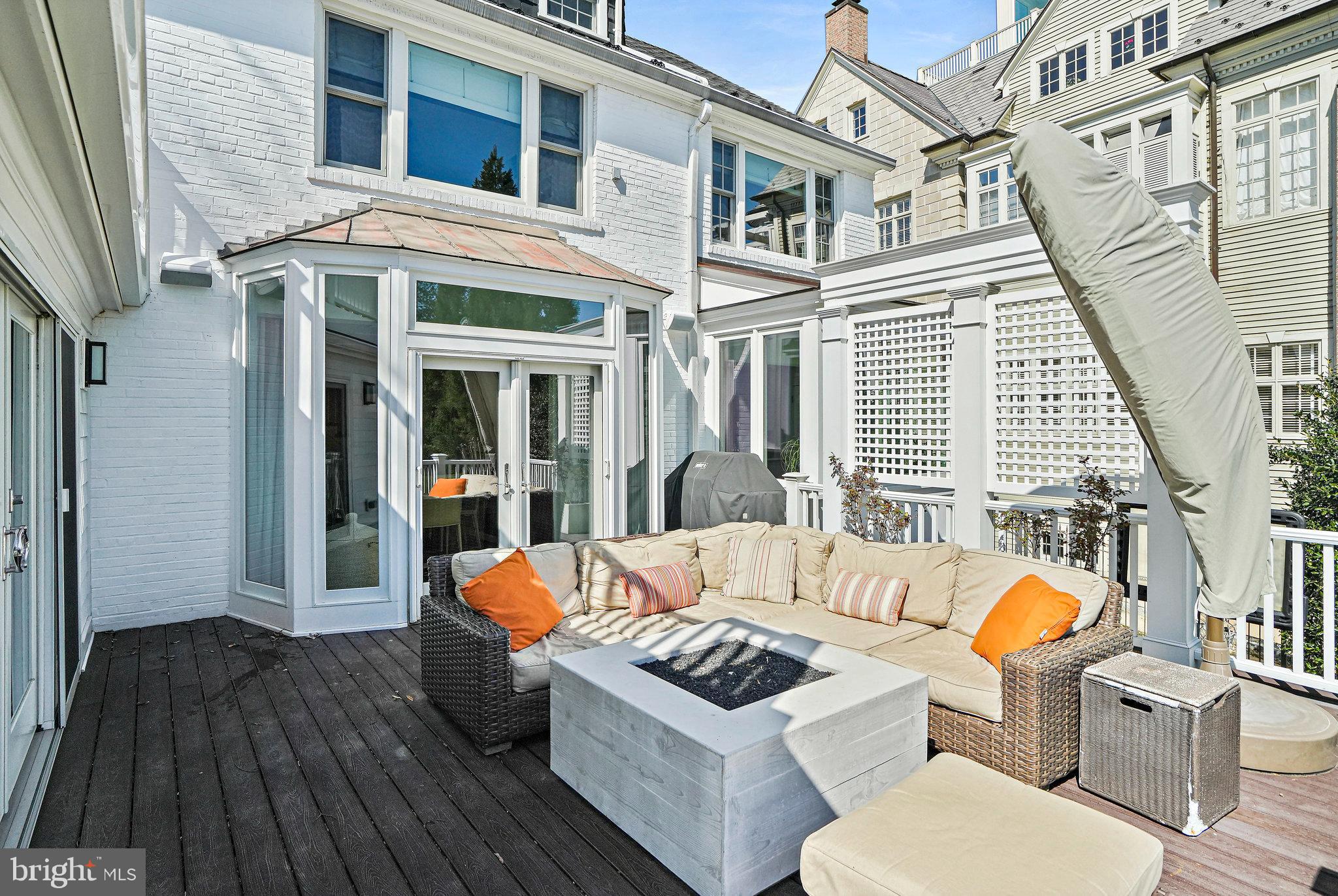 3045 Chain Bridge Road Northwest Washington, DC 20016 - Photo 42 of 50 Fabulous deck off Dining room and Sunroom