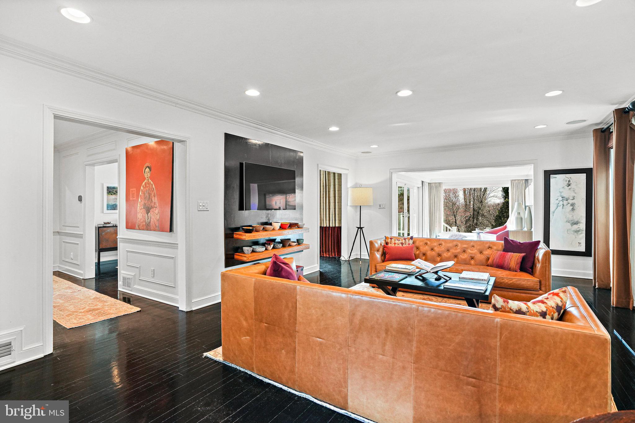 3045 Chain Bridge Road Northwest Washington, DC 20016 - Photo 6 of 50 Huge Living Room with elegant media wall