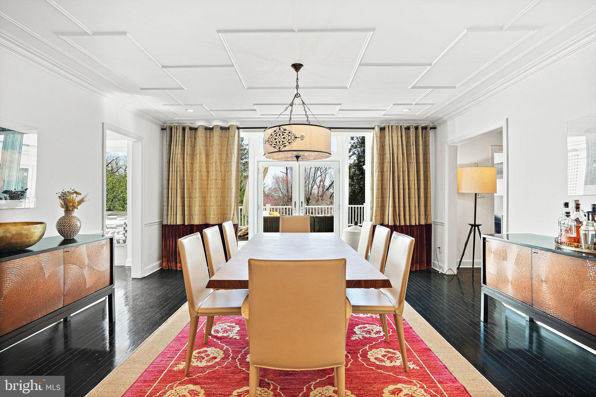 3045 Chain Bridge Road Northwest Washington, DC 20016 - Photo 10 of 50 Lightfilled DR with French doors to deck & garden