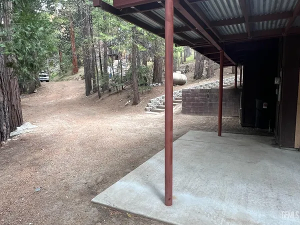 a view of outdoor space with seating